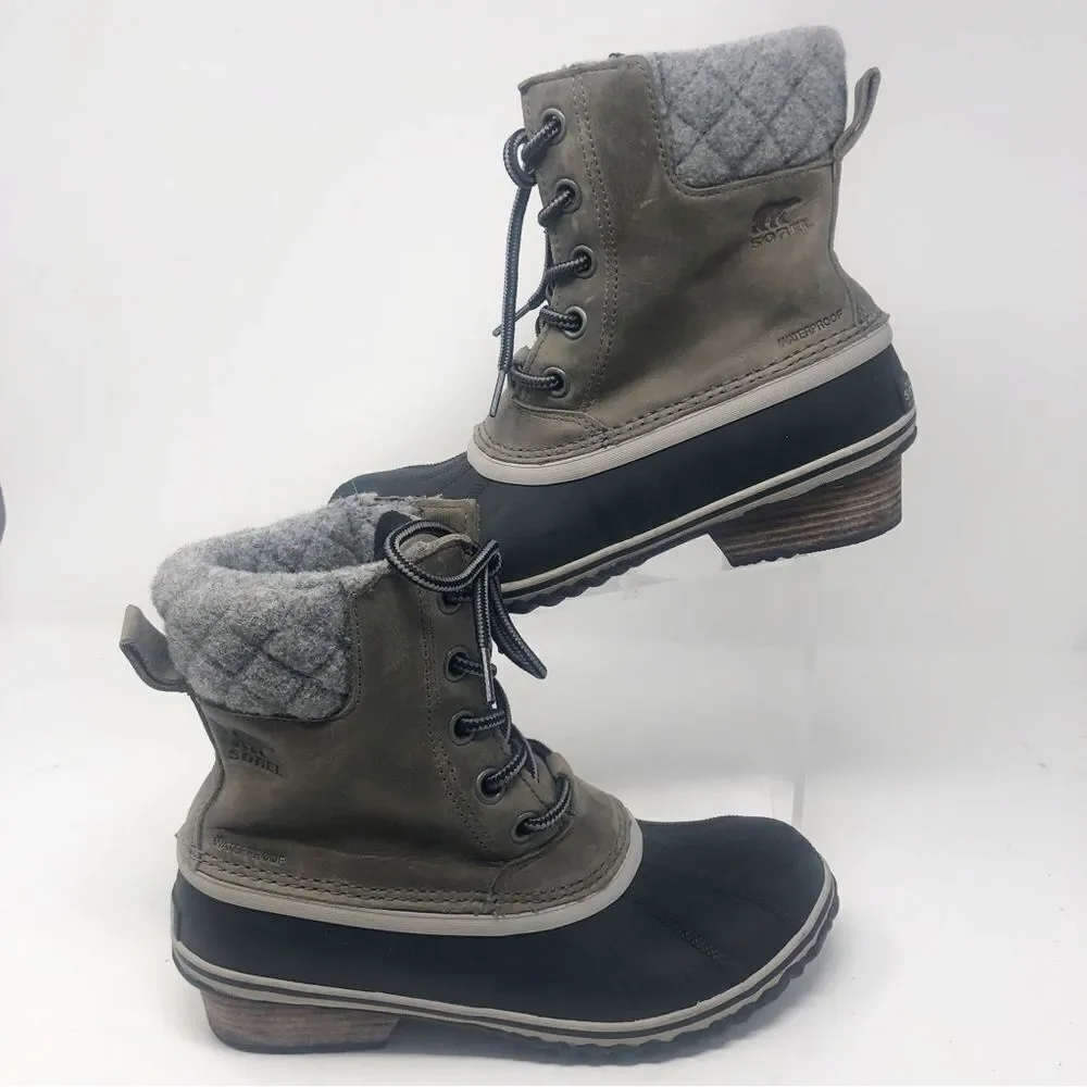 SOREL | Slimpack II Lace - Elk Waterproof Rain & Snow Boots Women’s Size 8.5